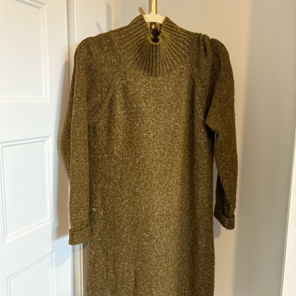 Cozy kaki Knit Dress